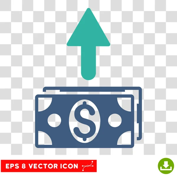 Banknoten-Vektor-Symbol senden — Stockvektor
