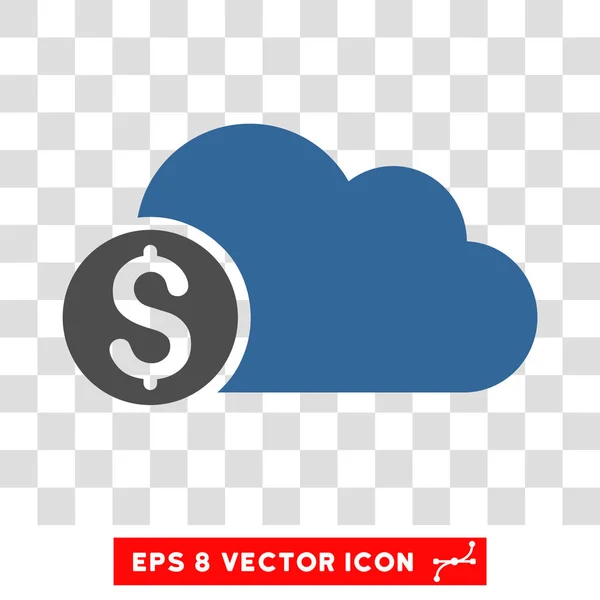 Векторная икона банковского облака — стоковый вектор