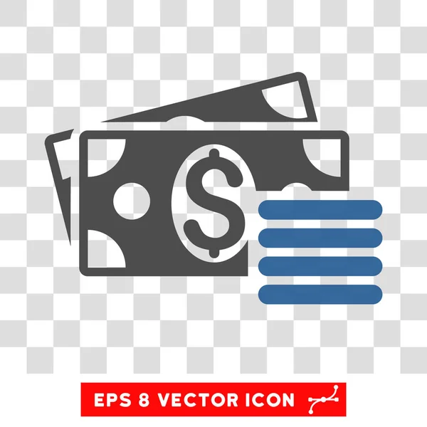 Dólar icono vector de efectivo — Vector de stock