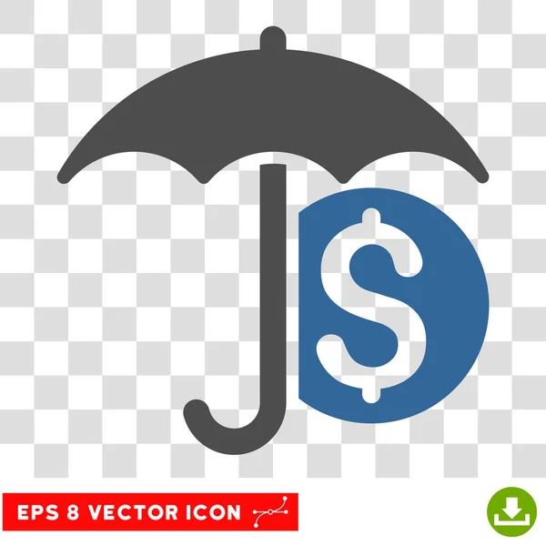 Money Umbrella Protection Vector Icon — Stock Vector