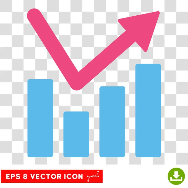 Balkendiagramm Trendvektorsymbol — Stockvektor