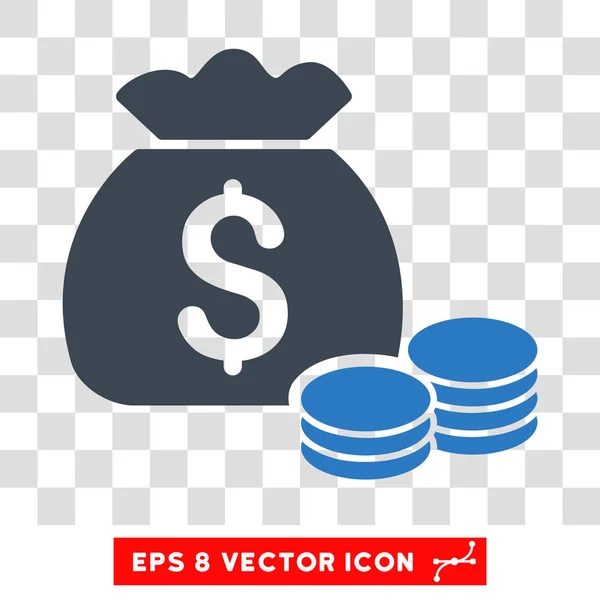 Dinheiro saco vetor ícone — Vetor de Stock