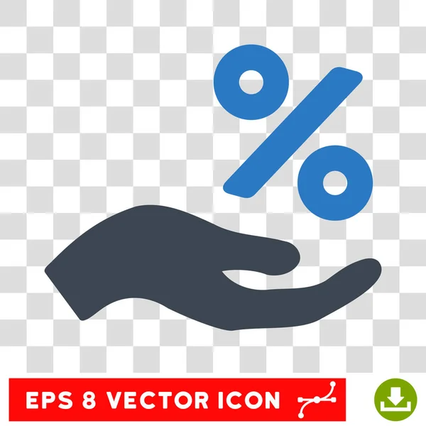 Icono de Vector de mano de oferta por ciento — Vector de stock