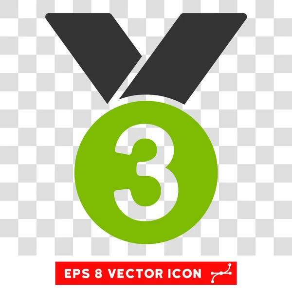 Medalha de Bronze Eps Vector Icon —  Vetores de Stock