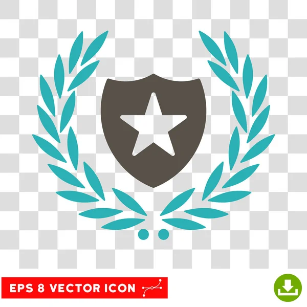 Ikona štítu Eps vektorové vavřínový věnec — Stockový vektor