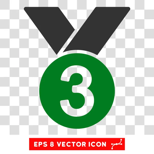Medalha de Bronze Eps Vector Icon — Vetor de Stock