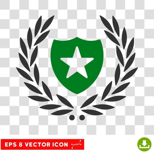 Escudo Laurel corona Eps Vector icono — Vector de stock