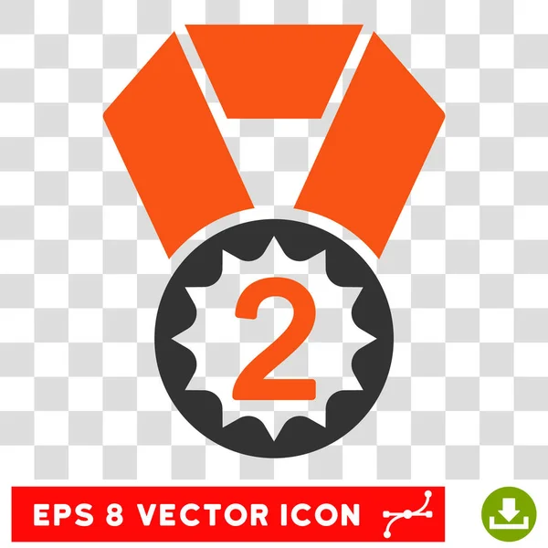 Segundo Lugar Eps Vector Icono — Vector de stock