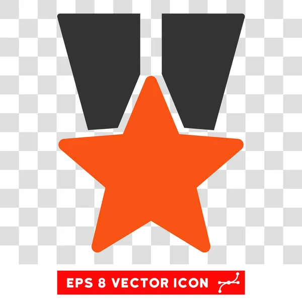 Medalha Estrela Eps Vector Ícone — Vetor de Stock