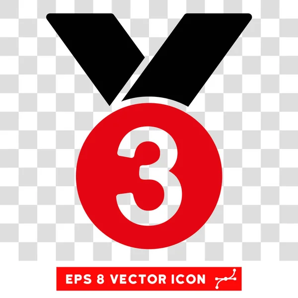 Medalha de Bronze Eps Vector Icon — Vetor de Stock