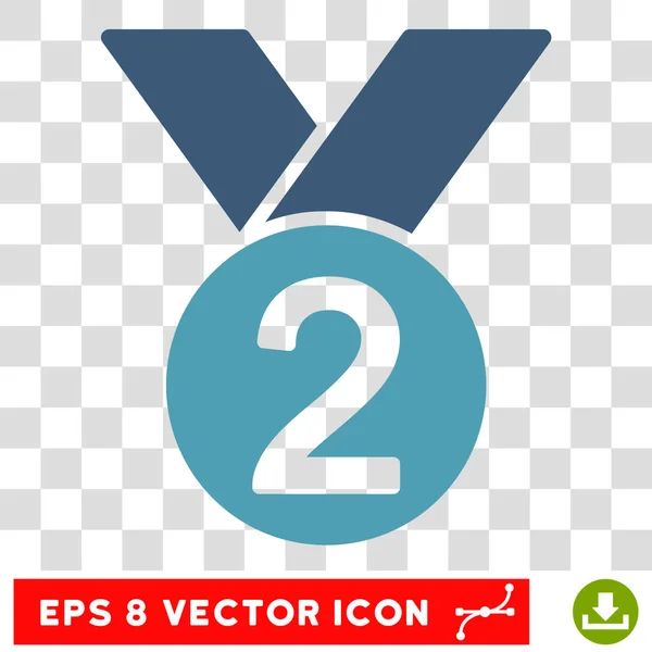 Medalha de Prata Eps Vector Icon —  Vetores de Stock