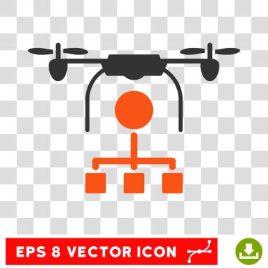 Drone dağıtım Eps vektör simgesi