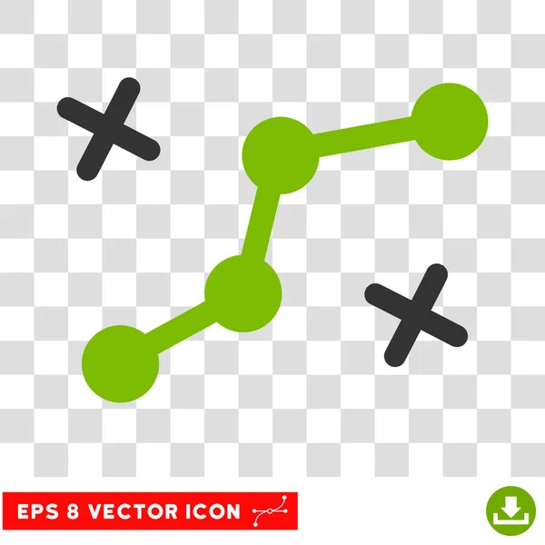 Pontos de rota Eps Vector Icon — Vetor de Stock