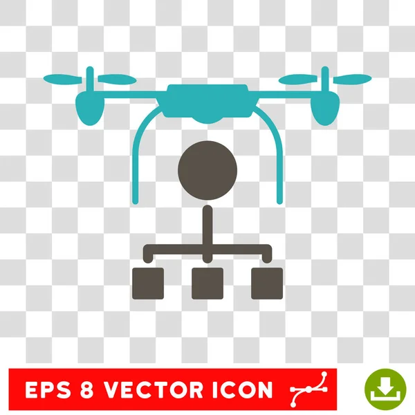 Drohnenverteilung eps Vektor-Symbol — Stockvektor