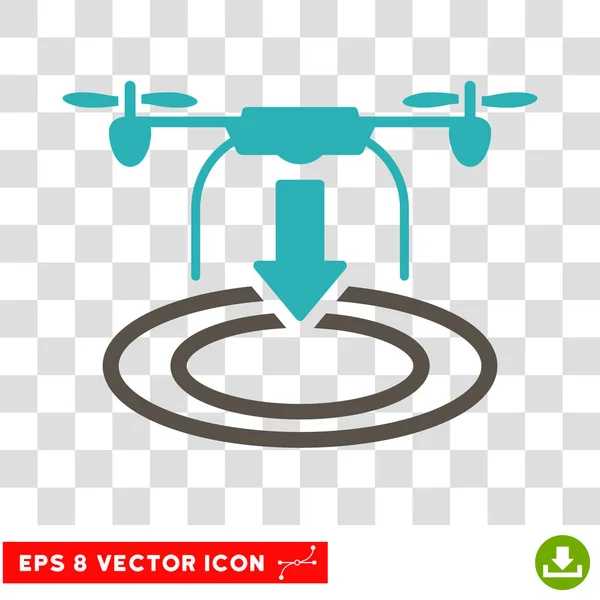 Drone aterrizaje Eps Vector icono — Vector de stock
