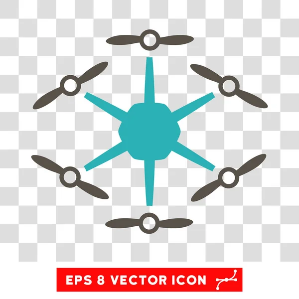 Hexacopter Eps vektorové ikony — Stockový vektor