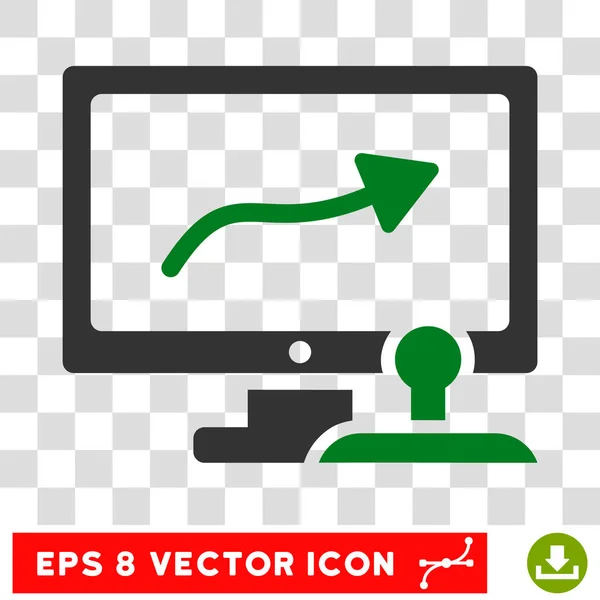 Monitor de Controle de Caminho Eps Vector Icon — Vetor de Stock
