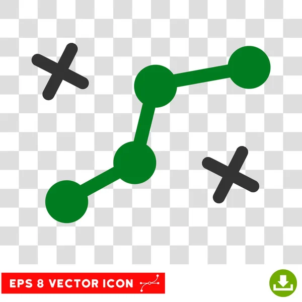 Route points eps vektorsymbol — Stockvektor