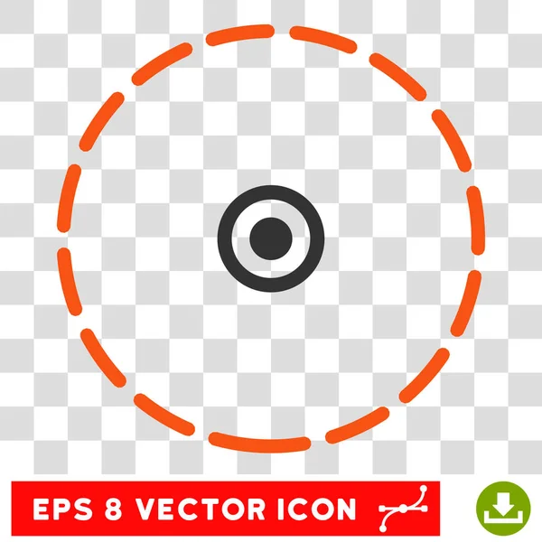 Round Area Eps Vector Icon — Stock Vector
