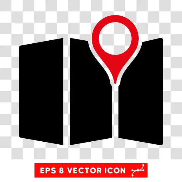 Mapa Eps Vector Icon — Vetor de Stock