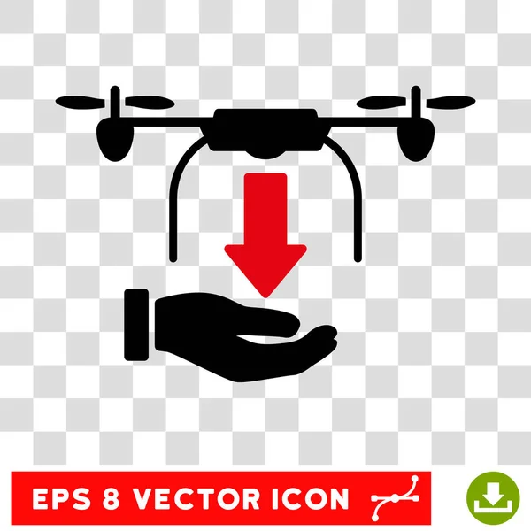 Drohne eps Vektor-Symbol entladen — Stockvektor