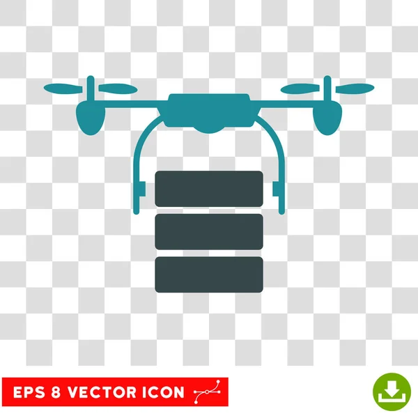 Icône vectorielle Eps de drone de fret — Image vectorielle
