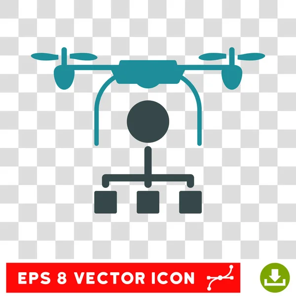 Drone distribución Eps Vector icono — Vector de stock