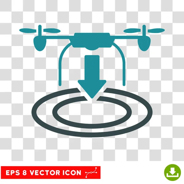 Drohnenlandung eps Vektor-Symbol — Stockvektor