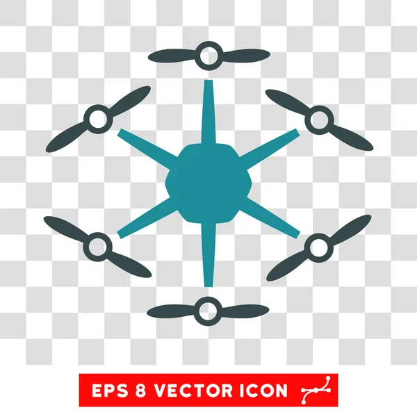 Hexacopter Eps vektorové ikony — Stockový vektor