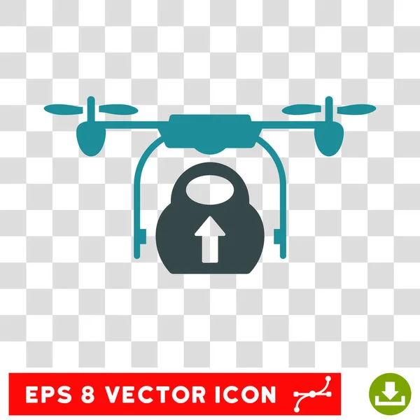 Carga de carga Drone Eps Vector Icon — Vetor de Stock