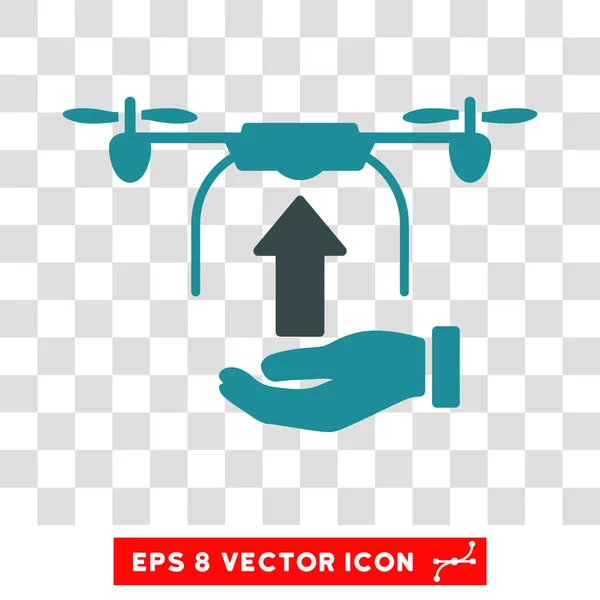 Drohne laden Hand eps Vektor-Symbol — Stockvektor
