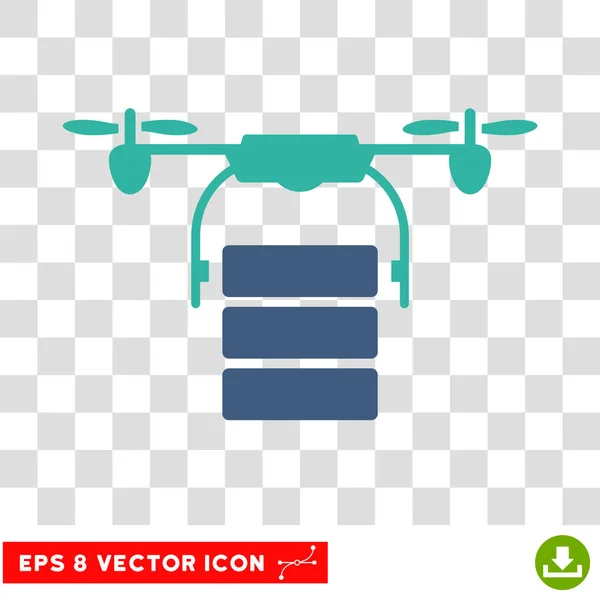 Icône vectorielle Eps de drone de fret — Image vectorielle