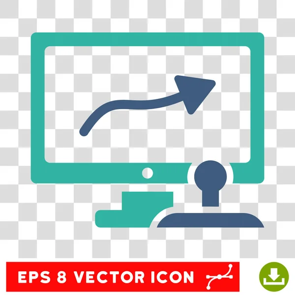 Cesta ovládání monitoru Eps vektorové ikony — Stockový vektor
