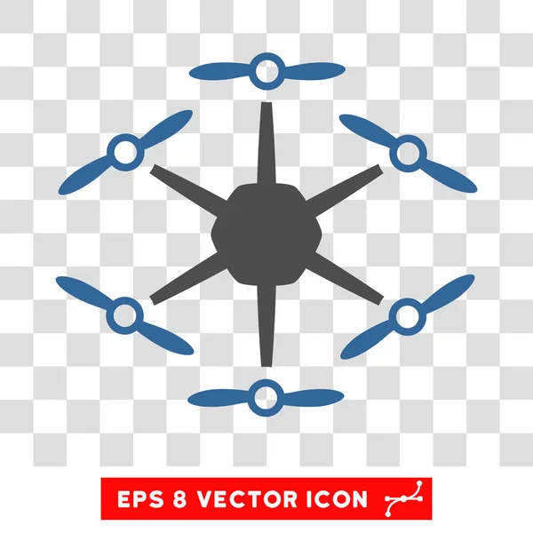 Hexacopter Eps 矢量图标 — 图库矢量图片