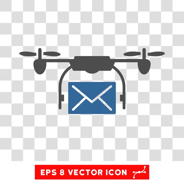 Briefzustelldrohne eps Vektor-Symbol — Stockvektor