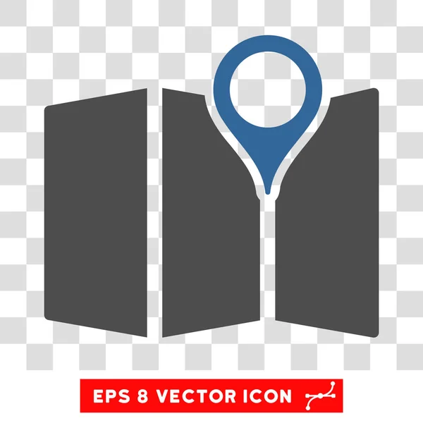 Mapa Eps Vector Icon — Vetor de Stock