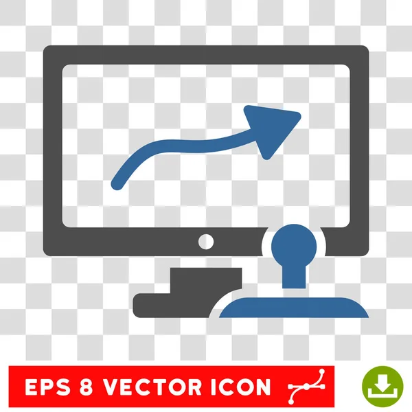 Monitor de Controle de Caminho Eps Vector Icon — Vetor de Stock