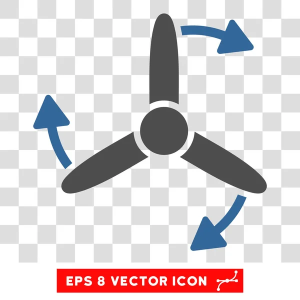 Icône vectorielle de rotation de vis à trois pales Eps — Image vectorielle