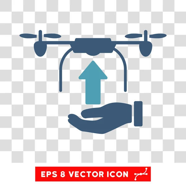 Drohne laden Hand eps Vektor-Symbol — Stockvektor