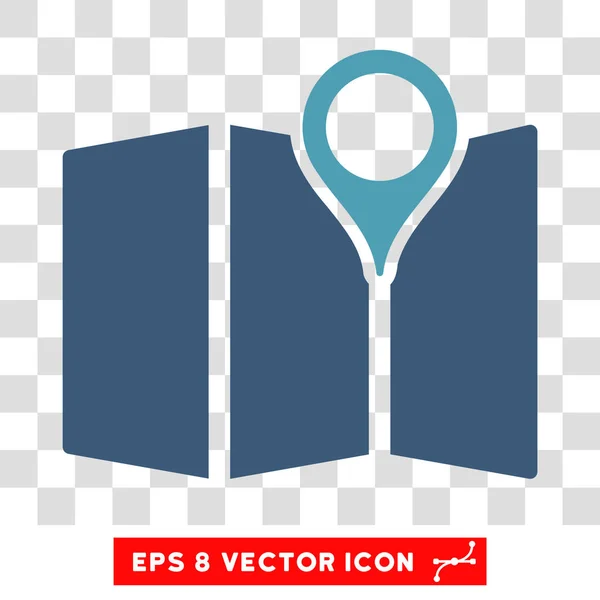 Mapa Eps Vector Icon — Vetor de Stock