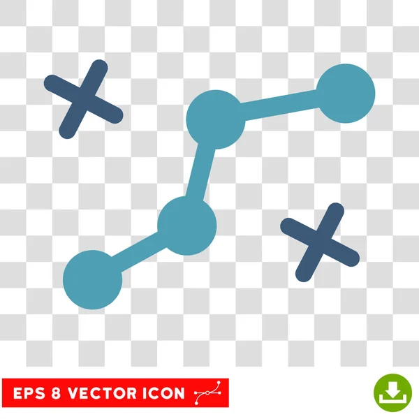 Points d'itinéraire Eps Icône vectorielle — Image vectorielle