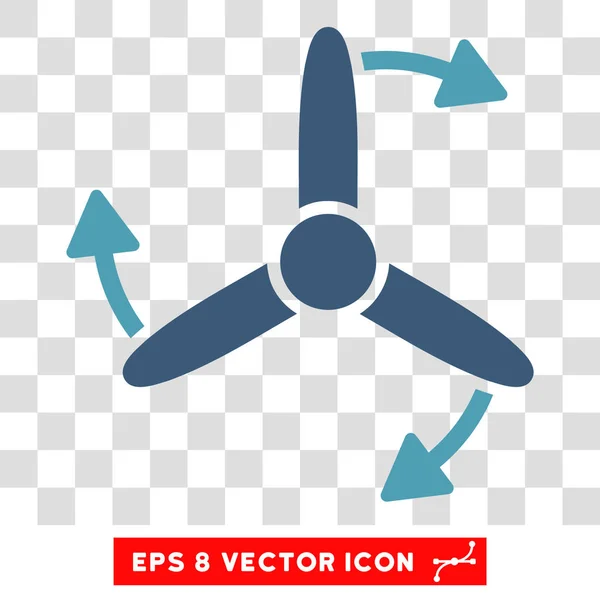 Drei-Blatt-Schraube Rotation eps Vektor-Symbol — Stockvektor