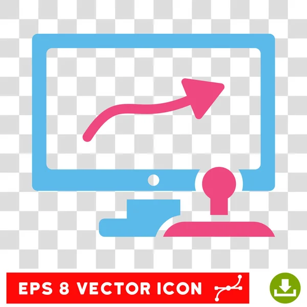 Monitor de control de trayectoria Eps Vector Icono — Vector de stock