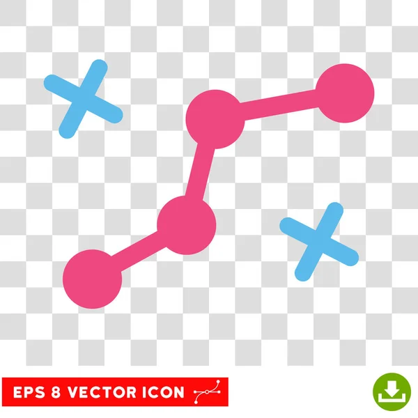 Points d'itinéraire Eps Icône vectorielle — Image vectorielle