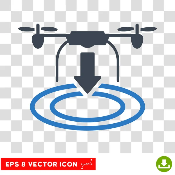 Drohnenlandung eps Vektor-Symbol — Stockvektor