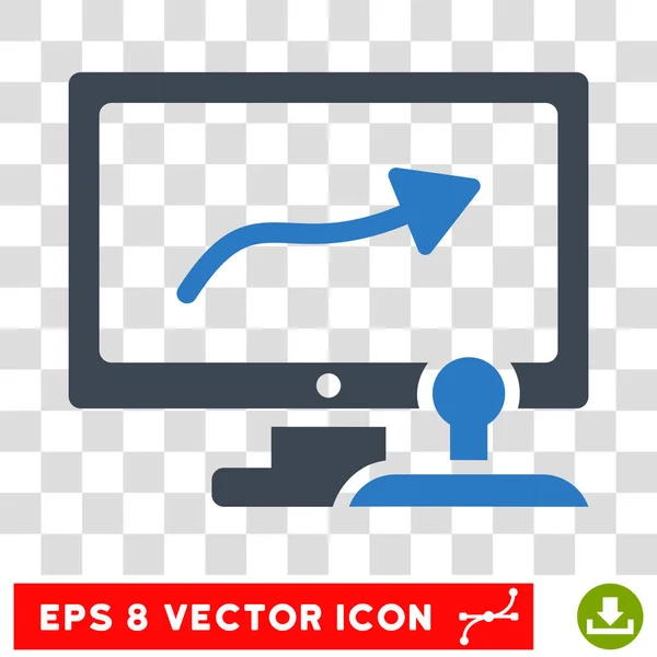 Moniteur de contrôle de chemin Eps Icône vectorielle — Image vectorielle