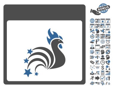 Horoz Fireworks ile Bonus sayfa düz vektör simge takvim