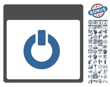 Takvim sayfası düz vektör simge Bonus ile geçiş
