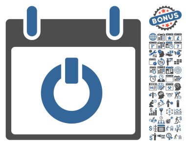 Takvim gün düz vektör simge Bonus ile açın