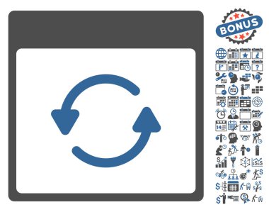 Update takvim sayfa düz vektör simgesi Bonus ile